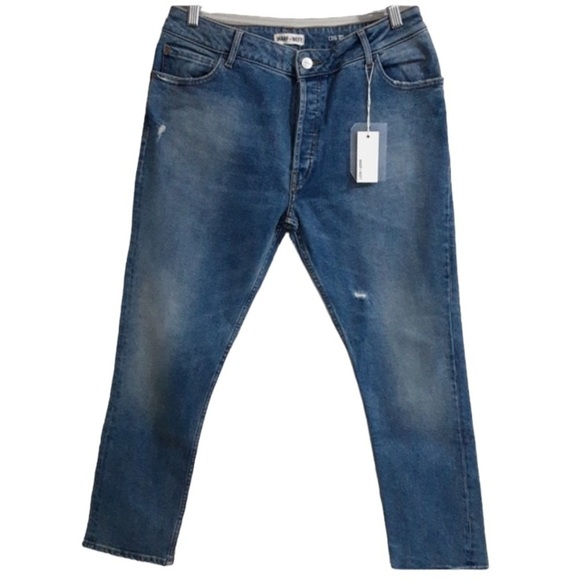 Warp+weft CDG Paris cigarette women high rise button fly jean  31 Casual retro - Picture 11 of 13